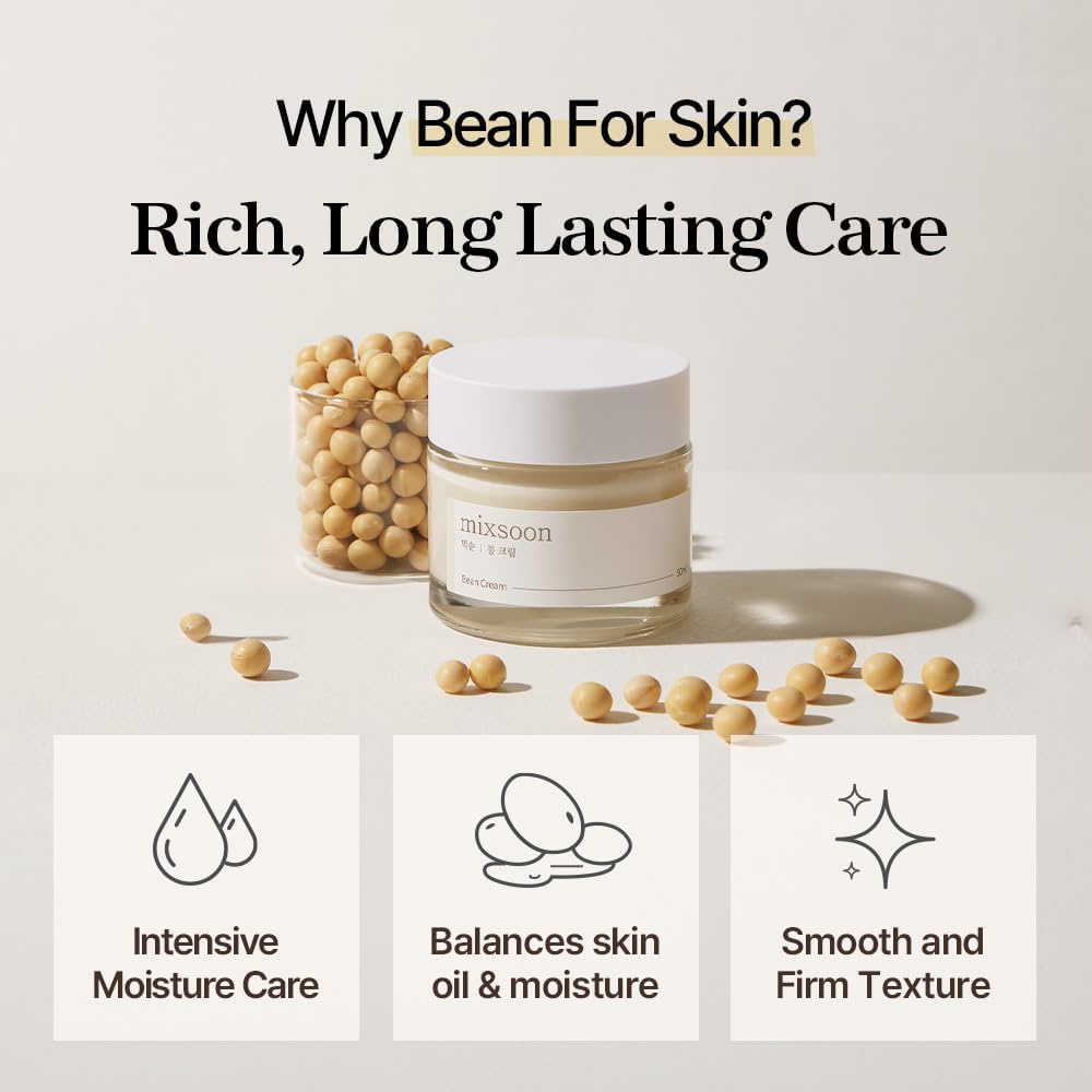 Mixsoon Bean Cream - Nourishing & Hydrating Moisturizer (50ml)